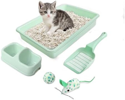 PAWISE Cat Litter Box Set, Small Kitten Starter Kit, Includes Litter Box by PAWISE