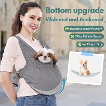 Supet Dog Sling Carrier for Small Pet, Adjustable Hands Free Front Backpack - Image 2