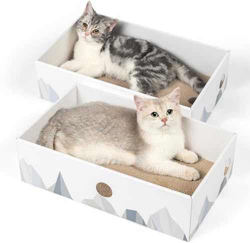 Conlun Cat Scratcher Box, Cardboard Pad, Bed by Conlun