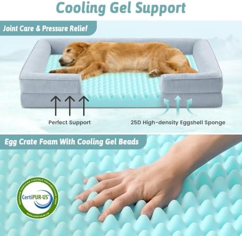 COZY KISS Orthopedic Dog Cooling Bed Washable - Image 2