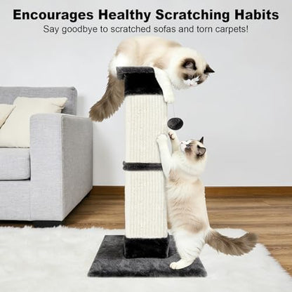Cat Scratching Post 33 inch for Indoor Cats, Sisal Cat Scratcher, Vertical Posts - Image 4