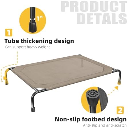 Simple Trending Raised Dog Bed for Large Dogs, Waterproof XL Dog Cot - Image 4