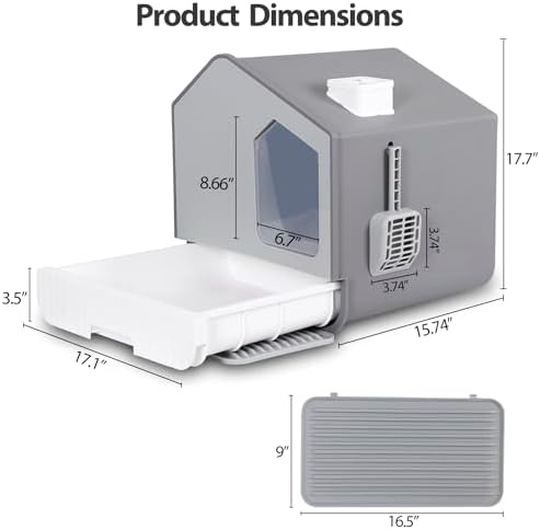 Nouva Large Enclosed Cat Litter Box - Image 7