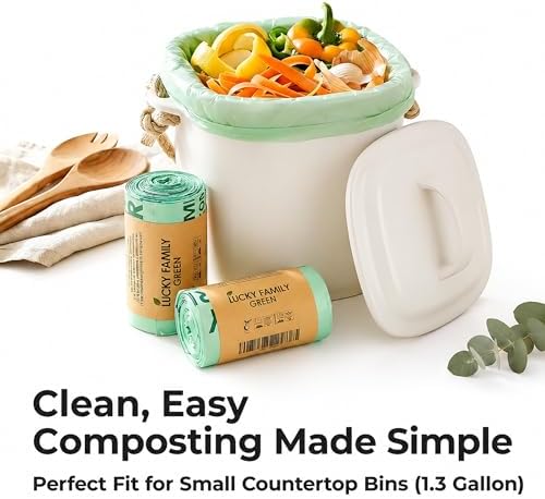 1.3 Gallon Compost Bags for Kitchen Countertop Bin, Compostable - Image 3