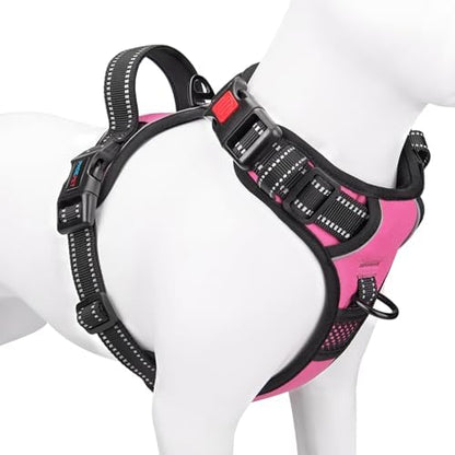 PHOEPET Reflective Dog Harness Large Breed Adjustable No Pull Vest by PHOEPET