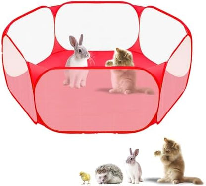 Small Animals Playpen, Portable Pop-up Open Interactive Pet Tent, Indoor by Sheldamy