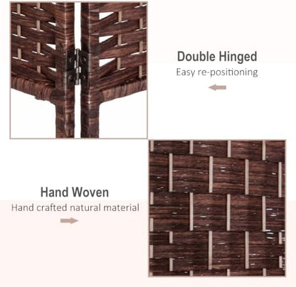 HOMCOM Room Divider 6-Panel, 6FT-Tall Folding Privacy Screen - Image 4