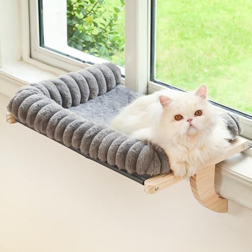 Cloud-Soft Cat Window Sill Perch, Zipper Design Cushion Pet Bed by Valigogo