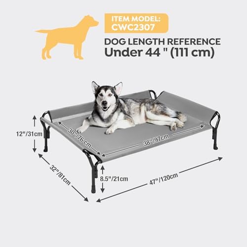 Veehoo Cooling Elevated Dog Bed, Raised Dog Cot - Image 3