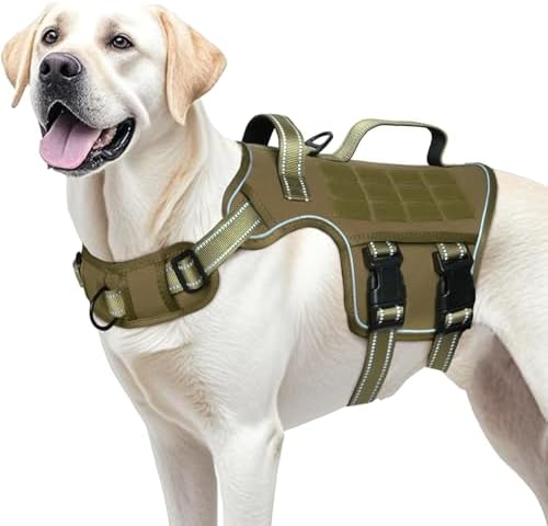 Dog Harness for Large Dogs, No Pull Tactical Vest by Runfido