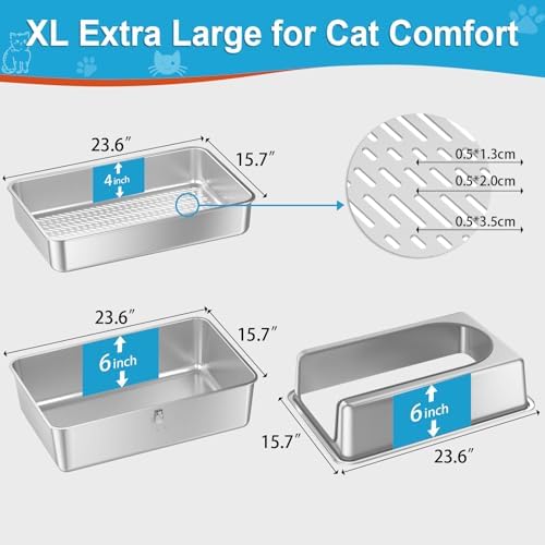 All Stainless Steel Sifting Litter Box - Image 6