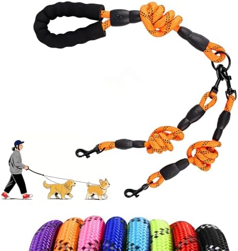 Dual Dog Leash - 360° Swivel No Tangle Walking Leash, Detachable Design by PawLuxe