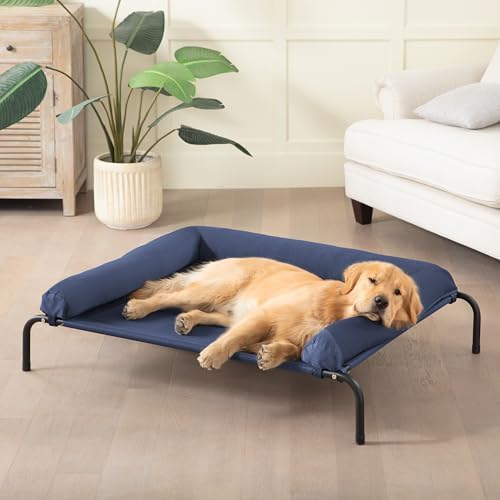 Cooling Elevated Dog Bed for Large Dogs, Outdoor Raised Dog Beds Dogs Cot by WESTERNHOME