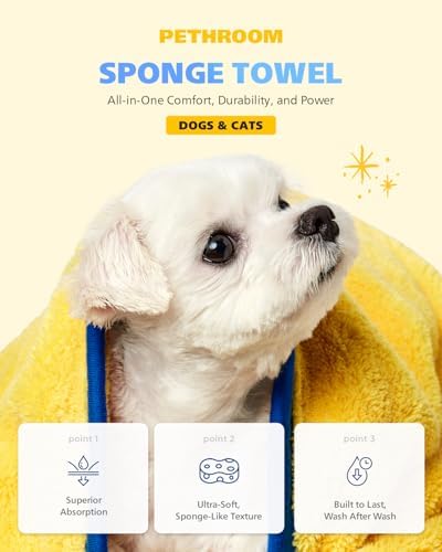 PETHROOM Ultra Absorbent Pet Towel | Quick-Drying, Soft Microfiber Dog & Cat - Image 2