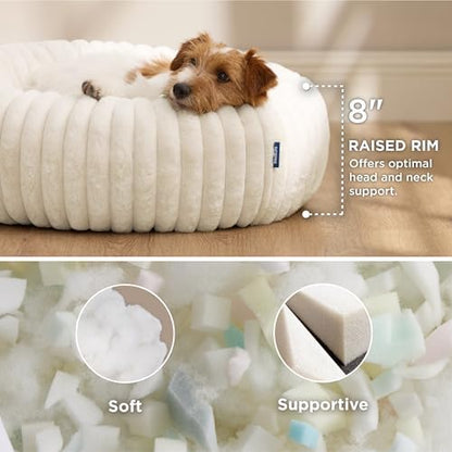 Bedsure ComfyFleece® Donut Small Dog Bed - Image 2