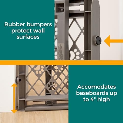 MYPET Paws Portable Pet Gate: 26-40" Wide Expandable, Pressure Mounted No Tools - Image 5