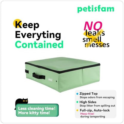 Travel Light with Covered Portable Cat Litter Box Without Any Mess. - Image 3