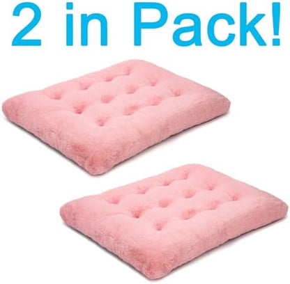 2 Pack Dog Bed, Washable Deluxe Plush Dog Crate Beds - Image 2