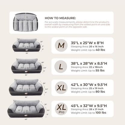 XL Pro Extra Thick Orthopedic Bolster Dog Bed - Image 4