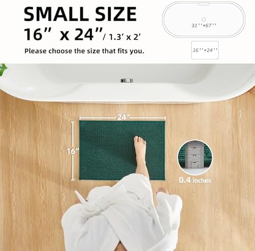 TYUU Bathroom Rugs Non Slip Washable, Super Absorbent Thin Bath Mat Small Quick - Image 2