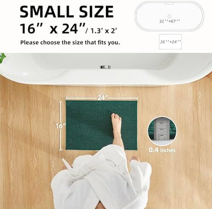 TYUU Bathroom Rugs Non Slip Washable, Super Absorbent Thin Bath Mat Small Quick - Image 2