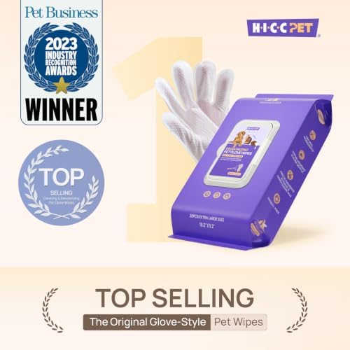 HICC PET Dog Wipes for Dogs & Cats, Individual Glove Packs - Image 2