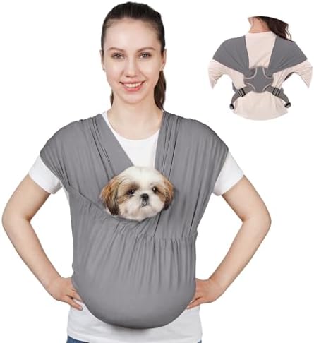 Supet Dog Sling Carrier for Small Pet, Adjustable Hands Free Front Backpack by Supet