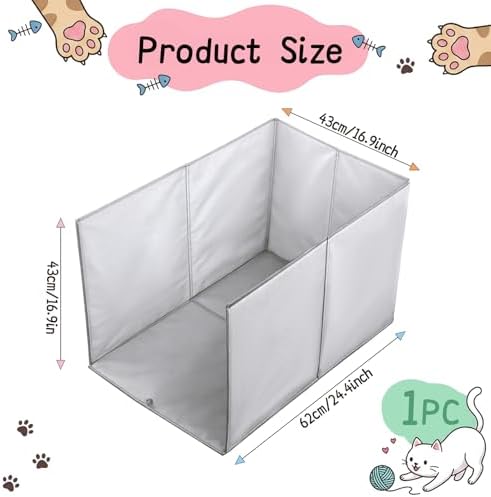 Cat Litter Box Enclosure with Splash Guard and Removable Mat, Easy Clean Pee - Image 2