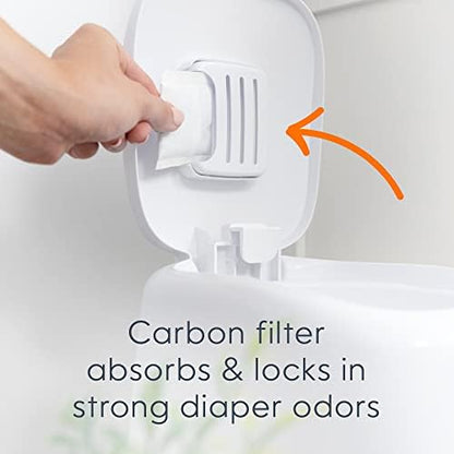 Diaper Genie Complete Diaper Pail – Includes 1 Refill & 1 Carbon Filter - Image 5