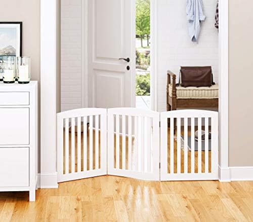 PAWLAND Wooden Freestanding Foldable Pet Gate - Image 4