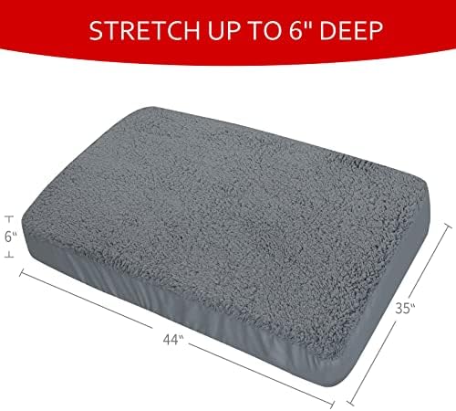 Dog Bed Covers Soft Plush Replacement Washable, 44x35 Inches, Cover Only - Image 6
