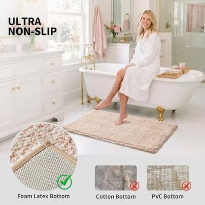 ILANGO Bathroom Rugs 30" × 20", Extra Soft Absorbent Microfiber Bath Rugs - Image 6
