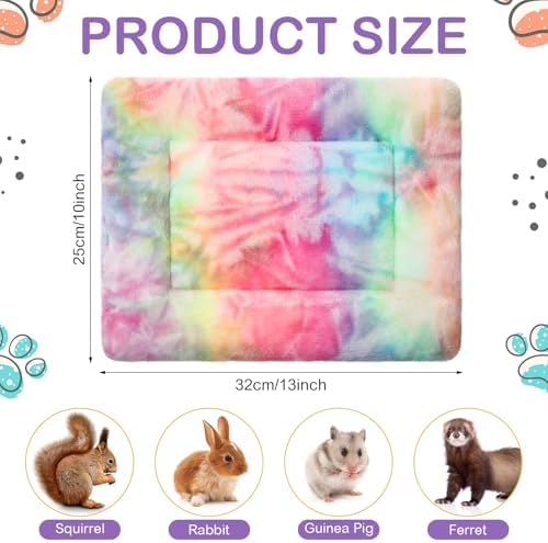Haull 4 Pcs Waterproof Guinea Pig Bedding Mat, Tie Dyed, 13 x 10 - Image 2