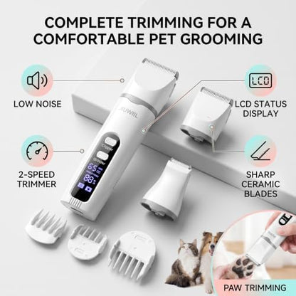 Dog Clippers for Grooming, 4 in 1 Dog Grooming Kit Hair Clipper - Image 3