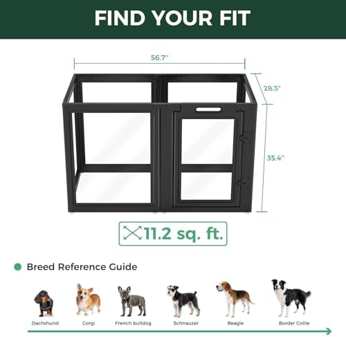 FXW AuraSpace Clear Acrylic Indoor Dog Playpen, 6 Panels - Image 6