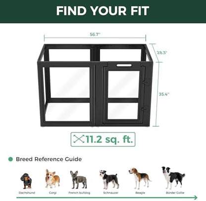 FXW AuraSpace Clear Acrylic Indoor Dog Playpen, 6 Panels - Image 6