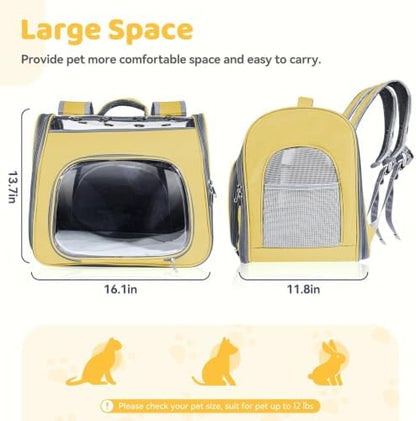 Airline Approved Cat Soft-Sided Carrier Backpack Up to 12 lbs - Image 2