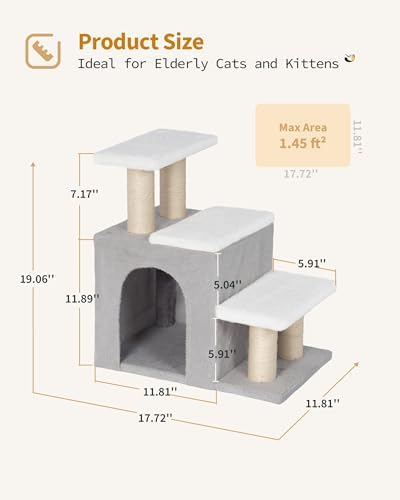 Aechonow 3-in-1 Cat Stairs for High Bed Couch - Image 6