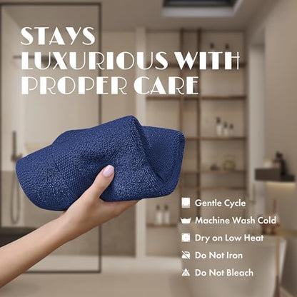 Wealuxe Navy Blue Washcloths - Image 6