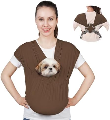 Supet Dog Sling Carrier for Small Pet, Adjustable Hands Free Front Backpack by Supet