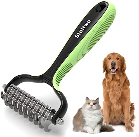 Staltwo Deshedding Dog Brush, Deshedding Undercoat Rake by Staltwo