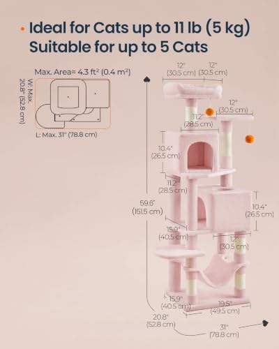SONGMICS HOME Cat Tree for Indoor Cats - Image 5