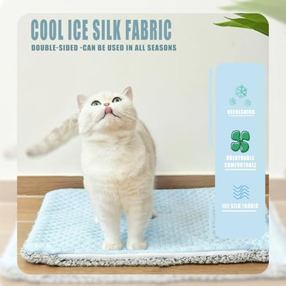 Two Uses'Cat Mat, Self Warming&Cooling Cat Mat.12 * 20in- Cooling Cat Pad - Image 2