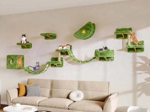 13-in-1 Cat Wall Shelves, Moon & Bridge Cat Wall Furniture by Homiflex