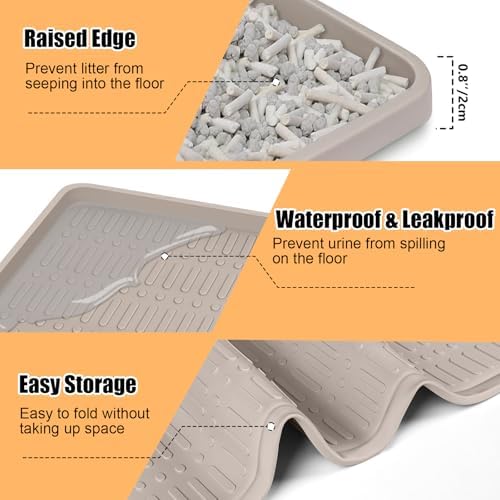 Silicone Cat Litter Mat 47" x 35" Cat Mat - Image 6