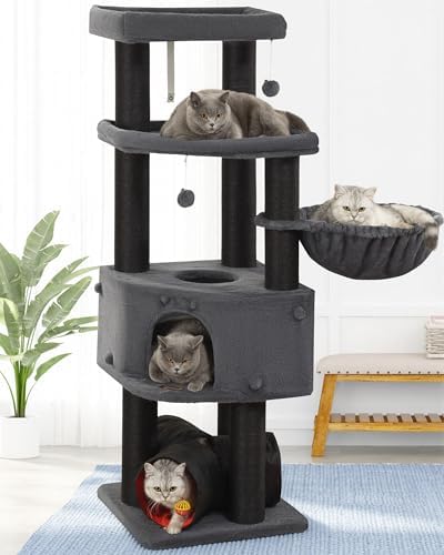 Heavy Duty Large Cat Tree Tower, Extra Wide Cat Scratching Posts by FeliskynCatTreeTower