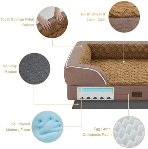 Orthopedic Washable Dog Bed for Extra Large Dogs - Image 6