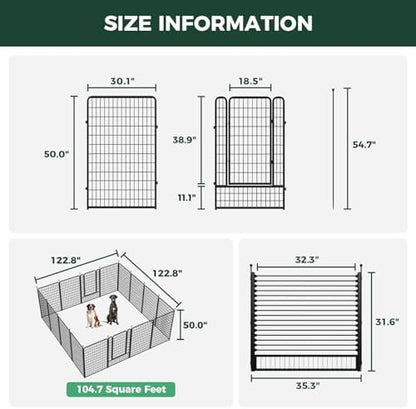 FXW Rollick Dog Playpen with RV Step Grid, 16 Panels - Image 3