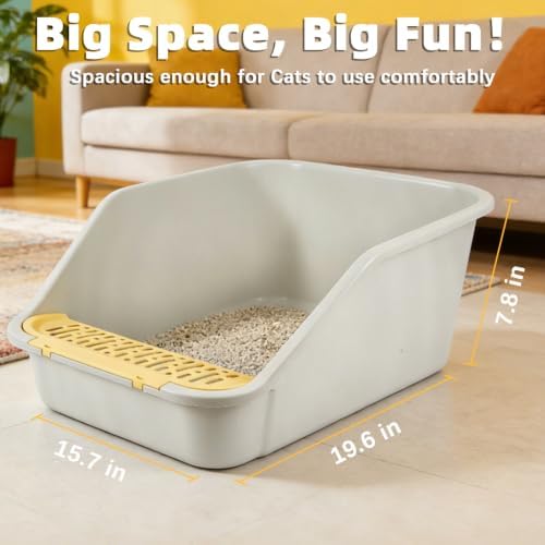 Large Cat Litter Box with High Sides, Cat Litter Pan - Image 2