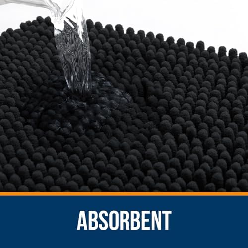 OLANLY Bathroom Runner Rugs 40x24, Extra Soft Absorbent Chenille Bath Rugs - Image 4